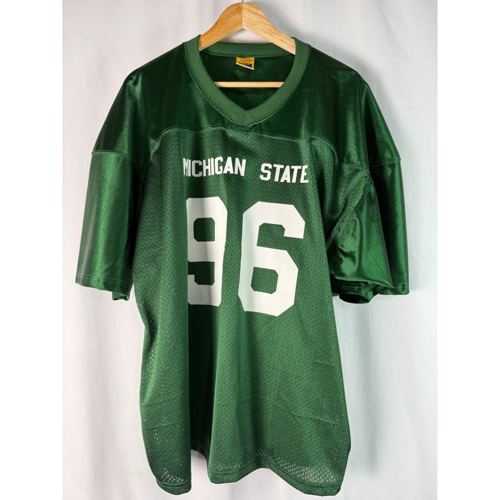 VTG 90s Michigan State Spartans Pickelman #96 Jersey ProMark Football 2XL Green‎